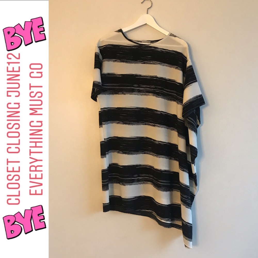 ASOS ASYMMETRICAL STRIPE TOP sizeUS8